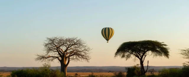 Hot air balloon flight in Ruaha – mid June to end of October only